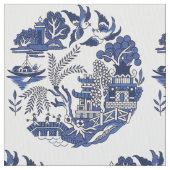 Klassiek blauw, vervormd design stof (Close Up)
