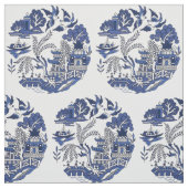 Klassiek blauw, vervormd design stof (Swatch)