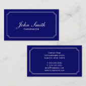 Klassiek blauw Visitekaartje (Voorkant / Achterkant)