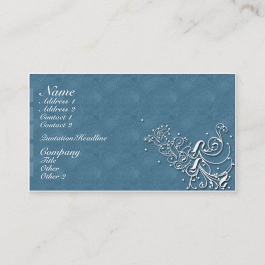 Klassiek blauw visitekaartje (Voorkant)