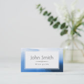 Klassiek blauw Visitekaartje voor het testen van w (Staand voorkant)