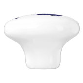 Klassiek blauw vogelontwerp keramische knop (Zijkant)