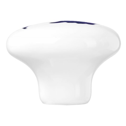 Klassiek blauw vogelontwerp keramische knop (Zijkant)