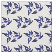 Klassiek blauw vogelontwerp stof (Swatch)