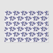 Klassiek blauw vogelontwerp tissuepapier (Voorkant)