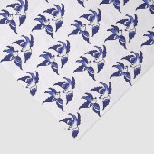 Klassiek blauw vogelontwerp tissuepapier (Detail)