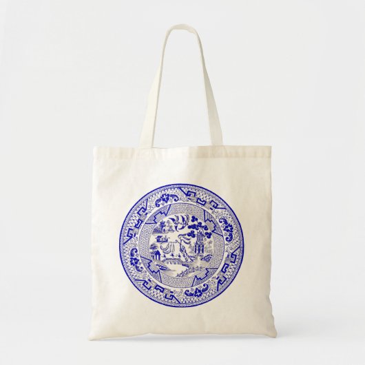 Klassiek blauw, vrij Bord ontwerp Tote Bag (Voorkant)