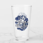 Klassiek blauw Willow China Design Glas (Voorkant)