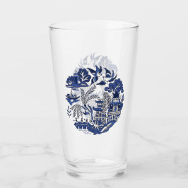 Klassiek blauw Willow China Design Glas