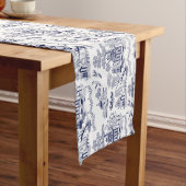 Klassiek blauw Willow China Design Korte Tafelloper (Voorbeeld)