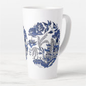 Klassiek blauw Willow China Design Latte Mok (Rechterhoek)