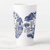 Klassiek blauw Willow China Design Latte Mok (Voorkant)