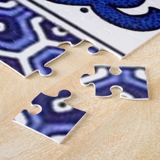 Klassiek blauw Willow China Design Legpuzzel (Zijkant)