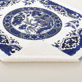Klassiek blauw Willow China Design Sherpa Deken (3/4)