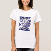 Klassiek blauw Willow China Design T-shirt (Voorkant)