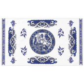 Klassiek blauw Willow China Design Tafelkleed (Voorkant (Horizontaal))