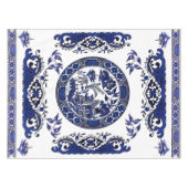Klassiek blauw Willow China Design Tafelkleed (Voorkant (Horizontaal))