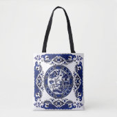 Klassiek blauw Willow China Design Tote Bag (Voorkant)