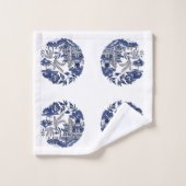 Klassiek blauw Willow-ontwerp Bad Handdoek (Wasdoekje)
