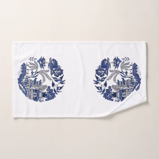 Klassiek blauw Willow-ontwerp Bad Handdoek (Handdoek)