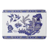 Klassiek blauw Willow-ontwerp Badmat (Voorkant)