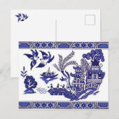 Klassiek blauw Willow-ontwerp Briefkaart (Voorkant / Achterkant)