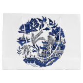 Klassiek blauw Willow-ontwerp Groot Cadeauzakje (Achterkant)