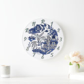 Klassiek blauw Willow-ontwerp Grote Klok (Huis)