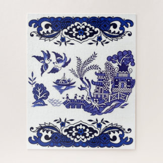Klassiek blauw Willow-ontwerp Legpuzzel