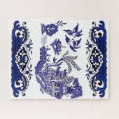 Klassiek blauw Willow-ontwerp Legpuzzel (Horizontaal)