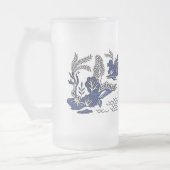 Klassiek blauw Willow-ontwerp Matglas Bierpul (Links)