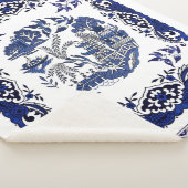 Klassiek blauw Willow-ontwerp Sherpa Deken (3/4)