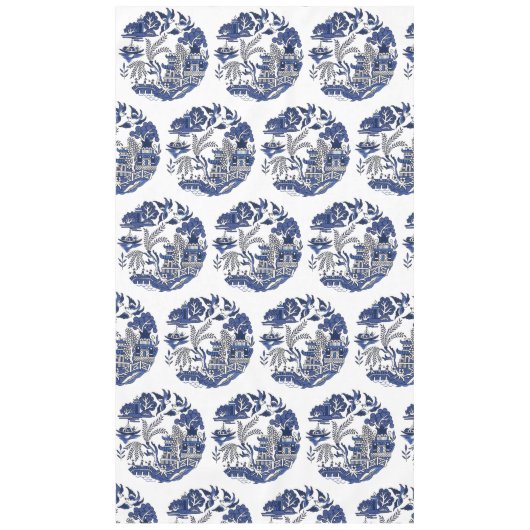 Klassiek blauw Willow-ontwerp Tafelkleed (Voorkant)