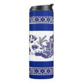 Klassiek blauw Willow-ontwerp Thermosbeker (Gedraaid links)