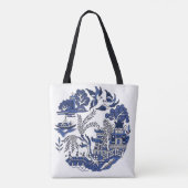 Klassiek blauw Willow-ontwerp Tote Bag (Achterkant)