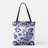 Klassiek blauw Willow-ontwerp Tote Bag (Achterkant)