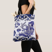 Klassiek blauw Willow-ontwerp Tote Bag (Dichtbij)