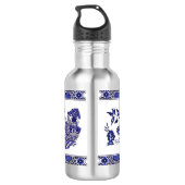 Klassiek blauw Willow-ontwerp Waterfles (Achterkant)