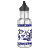Klassiek blauw Willow-ontwerp Waterfles (Links)