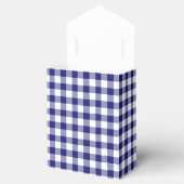 Klassiek blauw-wit geruit gingham patroon bedankdoosjes (Geopend)