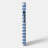 Klassiek blauw-wit geruit katoen Case-Mate iPhone case (Achterkant / Links)
