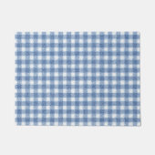 Klassiek blauw-wit geruit katoen deurmat (Voorkant)