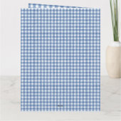 Klassiek blauw-wit geruit katoen kaart (Achterkant)