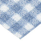 Klassiek blauw-wit geruit katoen korte tafelloper (Hoek)