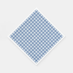 Klassiek blauw-wit geruit katoen servet