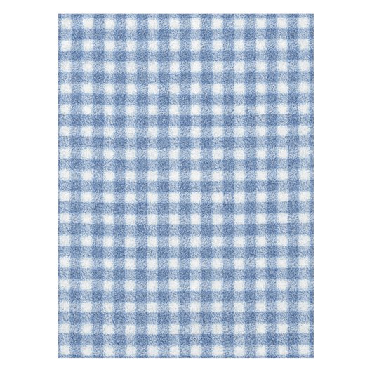 Klassiek blauw-wit geruit katoen tafelkleed (Voorkant)