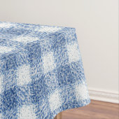Klassiek blauw-wit geruit katoen tafelkleed (Voorbeeld)
