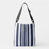 Klassiek blauw wit gestreept crossbody tas (Voorkant)