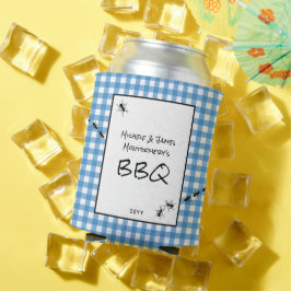 Klassiek Blauw Wit Gingham Mieren BBQ Picknick Fee Blikjeskoeler