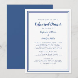 Klassiek Blauw & Wit Oubliemaaltijd voor de Bruilo Kaart